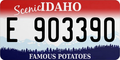 ID license plate E903390