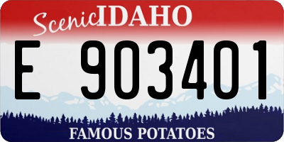 ID license plate E903401