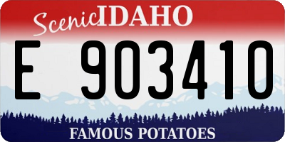 ID license plate E903410