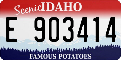 ID license plate E903414