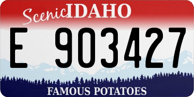 ID license plate E903427