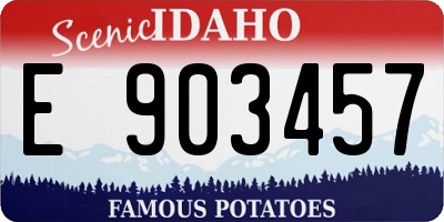 ID license plate E903457