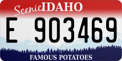 ID license plate E903469