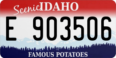 ID license plate E903506