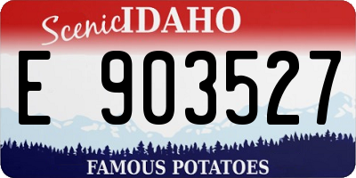 ID license plate E903527