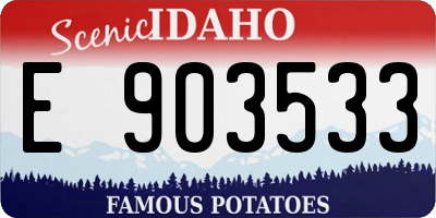 ID license plate E903533
