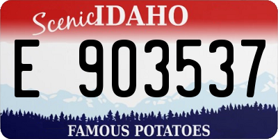 ID license plate E903537