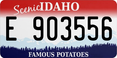 ID license plate E903556