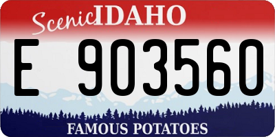 ID license plate E903560