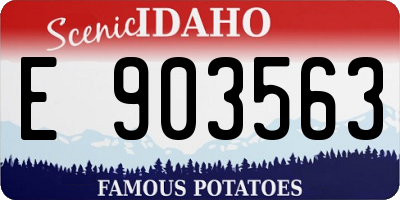 ID license plate E903563
