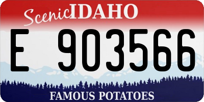 ID license plate E903566