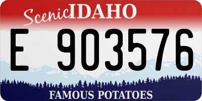 ID license plate E903576