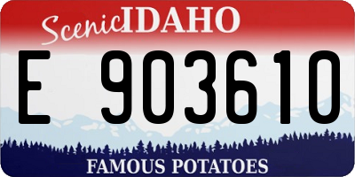 ID license plate E903610