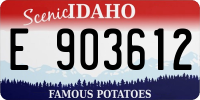 ID license plate E903612