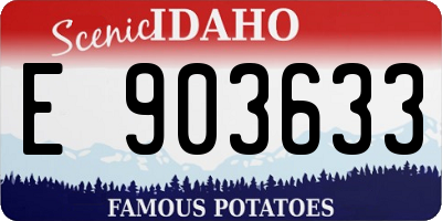 ID license plate E903633