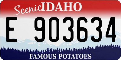 ID license plate E903634