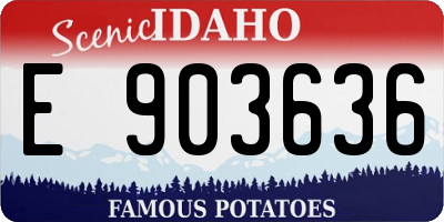 ID license plate E903636