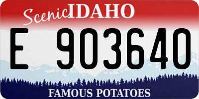 ID license plate E903640