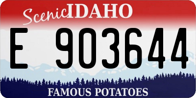 ID license plate E903644
