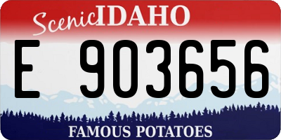 ID license plate E903656