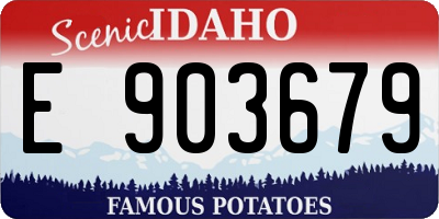 ID license plate E903679