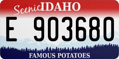 ID license plate E903680