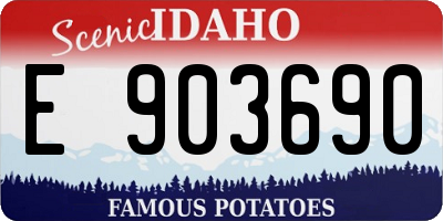 ID license plate E903690