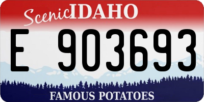 ID license plate E903693