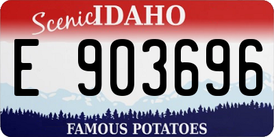 ID license plate E903696