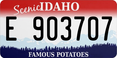 ID license plate E903707