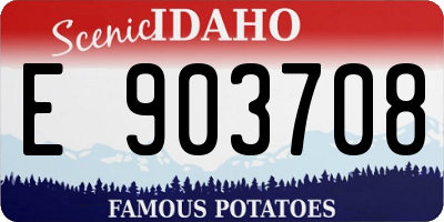 ID license plate E903708