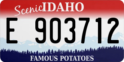 ID license plate E903712