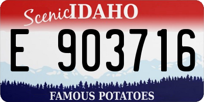 ID license plate E903716