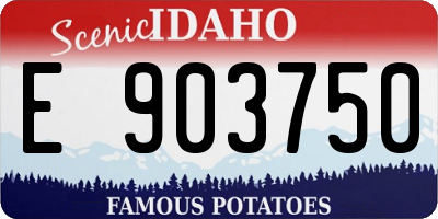 ID license plate E903750