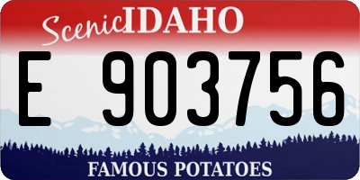 ID license plate E903756