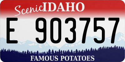 ID license plate E903757