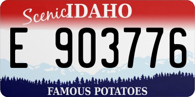 ID license plate E903776