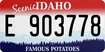 ID license plate E903778