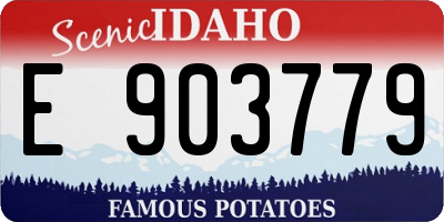ID license plate E903779