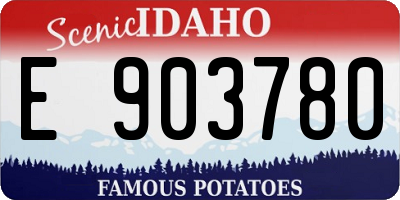 ID license plate E903780