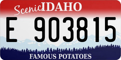 ID license plate E903815