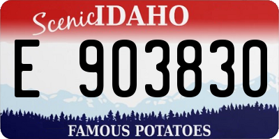 ID license plate E903830