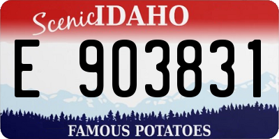ID license plate E903831