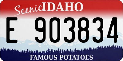 ID license plate E903834
