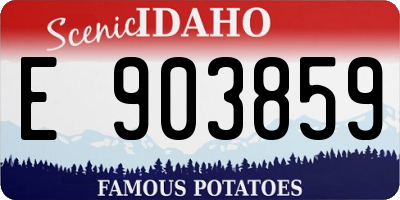 ID license plate E903859