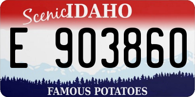 ID license plate E903860
