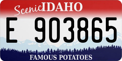 ID license plate E903865