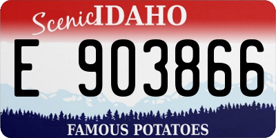 ID license plate E903866