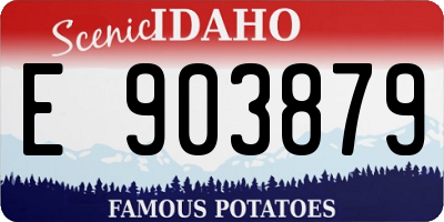 ID license plate E903879