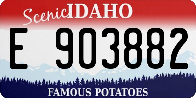 ID license plate E903882